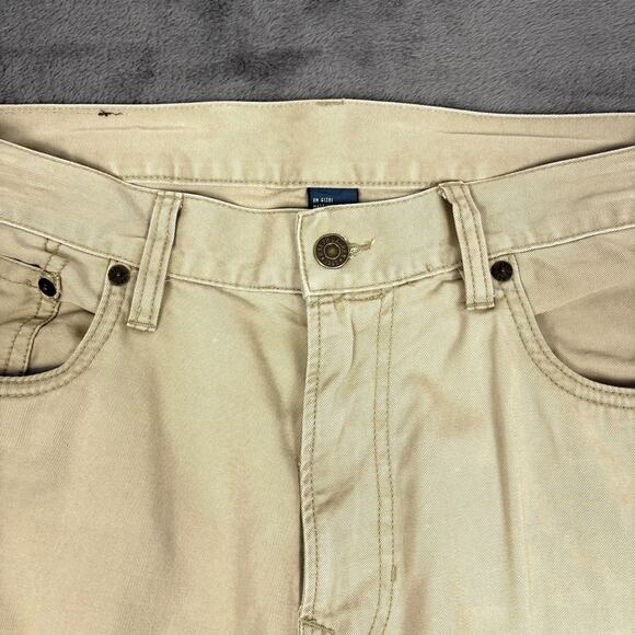 Polo Ralph Lauren Pants Men 32x32 Brown Khaki 650 Straight 5 Pocket Chino Preppy - Picture 3 of 10